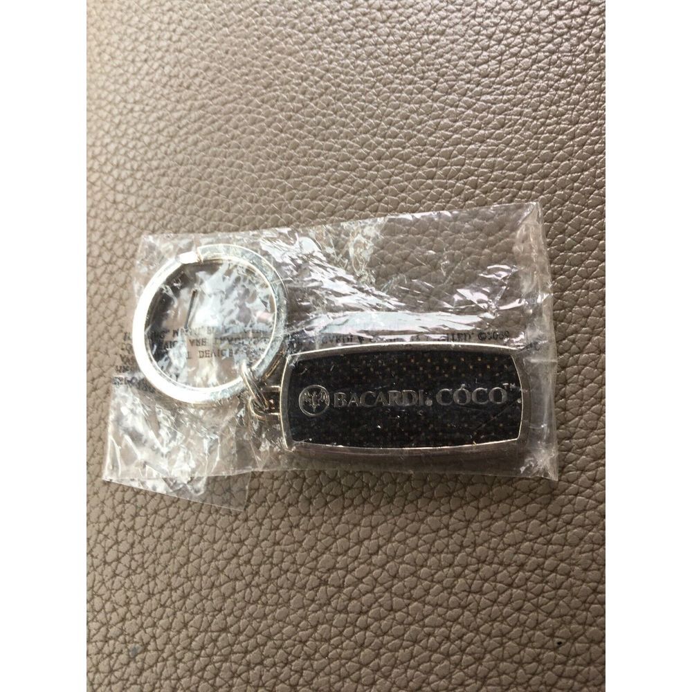 Bacardi Coco Rum Stainless Steel‎ Key Chain - NEW Original packaging Ring  Heavy